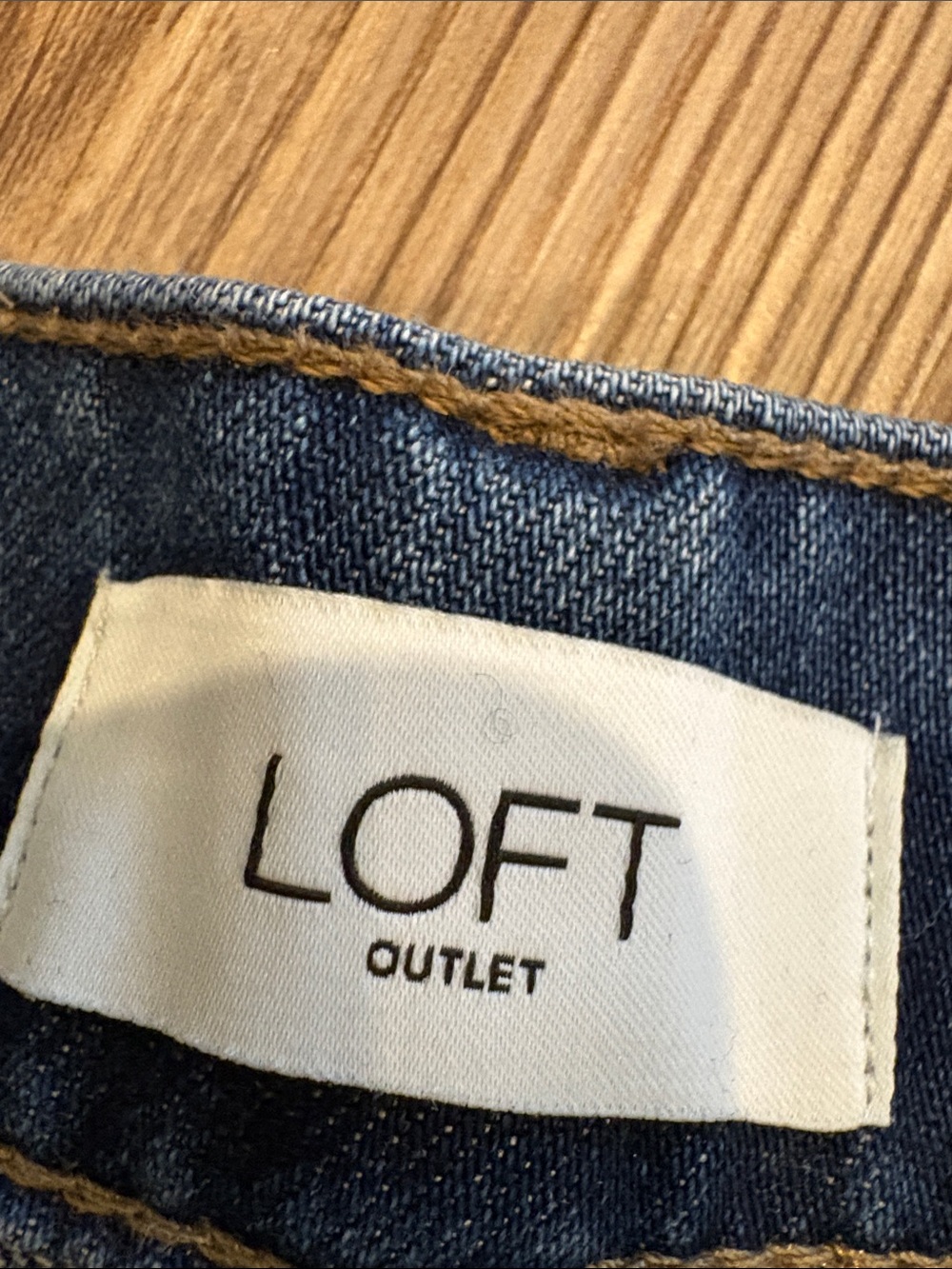 LOFT Dark Blue Wide-Leg Jeans - Picture 2 of 6